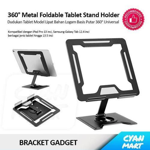 Holder HP Besi Holder Tablet Dudukan Bracket HP Tablet iPad Pro Samsung Tab Xiaomi Pad 360 Foldable 