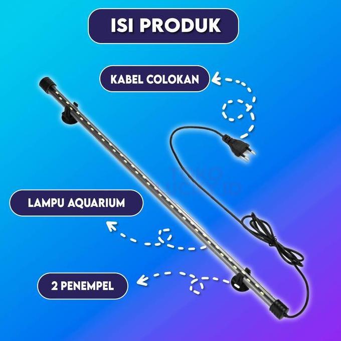 Koikoi- Lampu Aquarium Led Celup 15Cm 35Cm 55Cm Akuarium Aquascape Ikan Hias