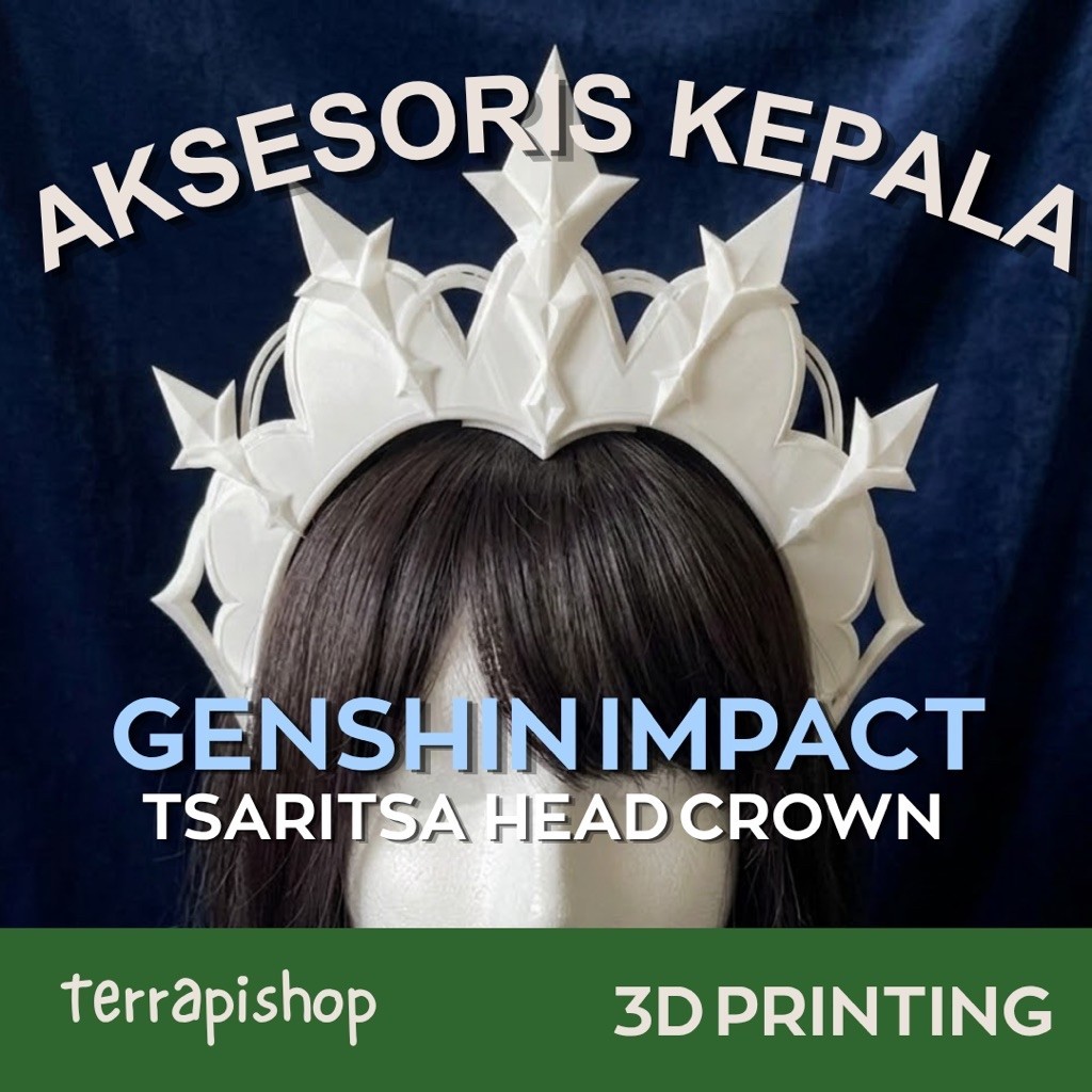 Aksesoris Kepala Genshin Impact Archon Tsaritsa Sneznaya / 3D Printing / Head Accesories