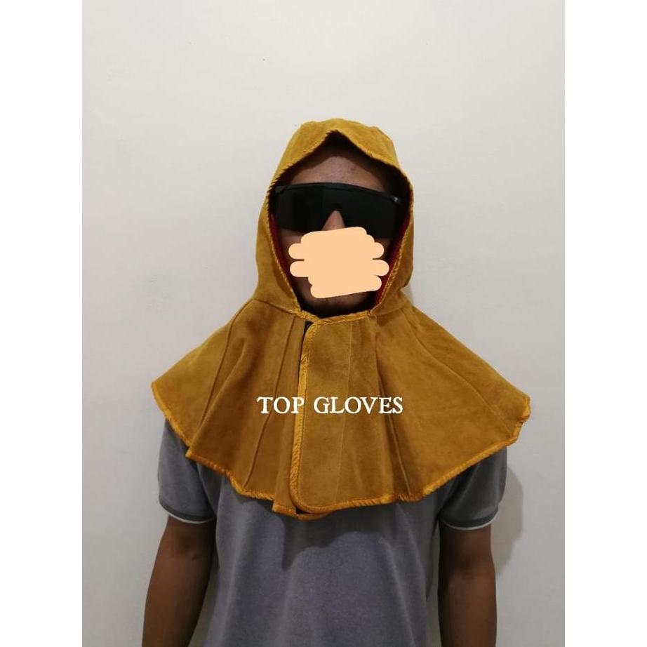 Topi Safety Kulit - Leather Welding Cap - Welding Hood - Kerpus Proyek