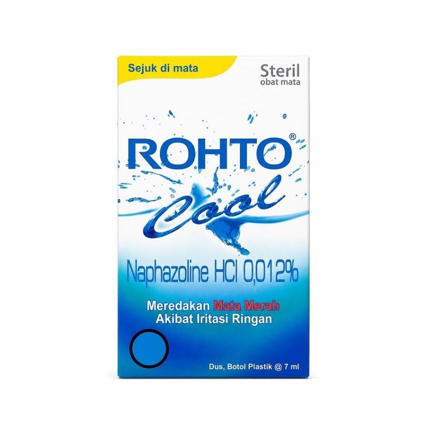 ROHTO Cool Naphazoline HCI 0,012% Obat Mata Steril Sejuk di Mata 7 ml