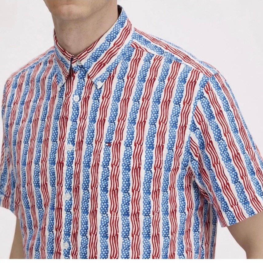 tommy hillfiger original american stripe short shirt