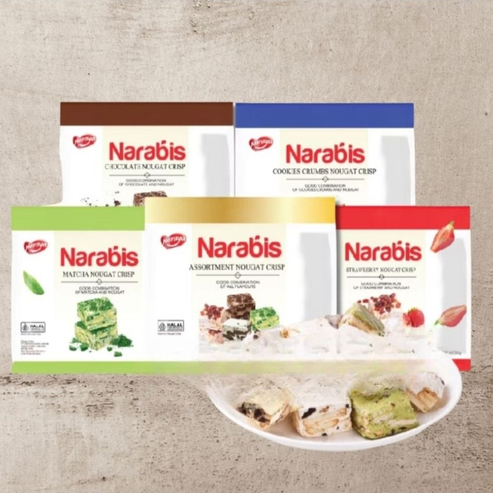 Naraya Narabis Nougat Crispy Snowflake 200g Snack Cemilan Manis Lembut