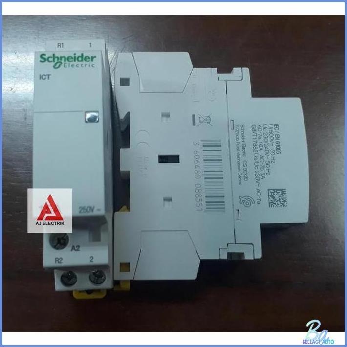 SCHNEIDER KONTAKTOR 1 PHASE 25AMPERE 2NC / ICT DIN A9C20736 BARU