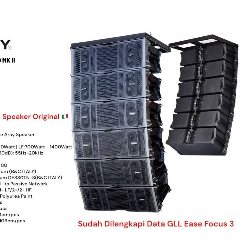 Speaker Line Array Ashley ITALY-210MK II Harga per box