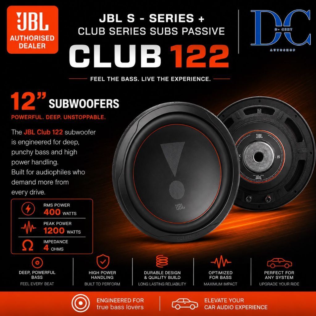 Subwoofer Audio Mobil - Subwoofer JBL Club 122 - 12 Inch - Car Audio Subwoofer Mobil - Subwoofer - 1