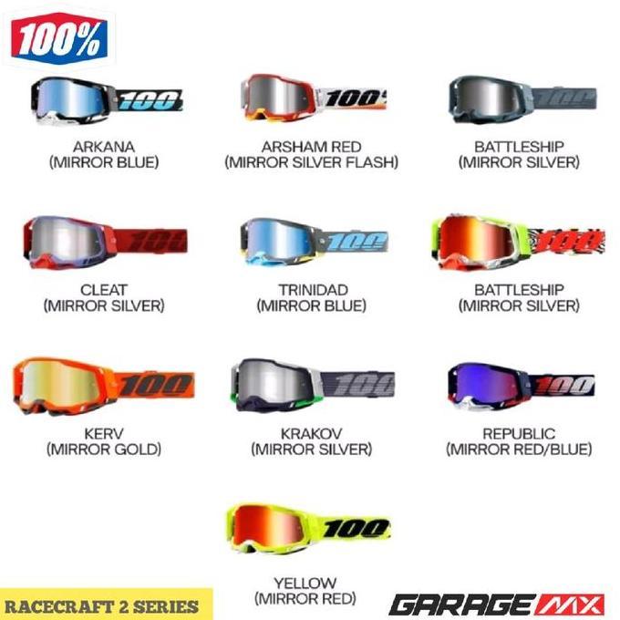 GOGGLE 100 PERCENT RACECRAFT 2 NEW.GOGGLE 100 PERSENT RACECRAFT.GOGGLE