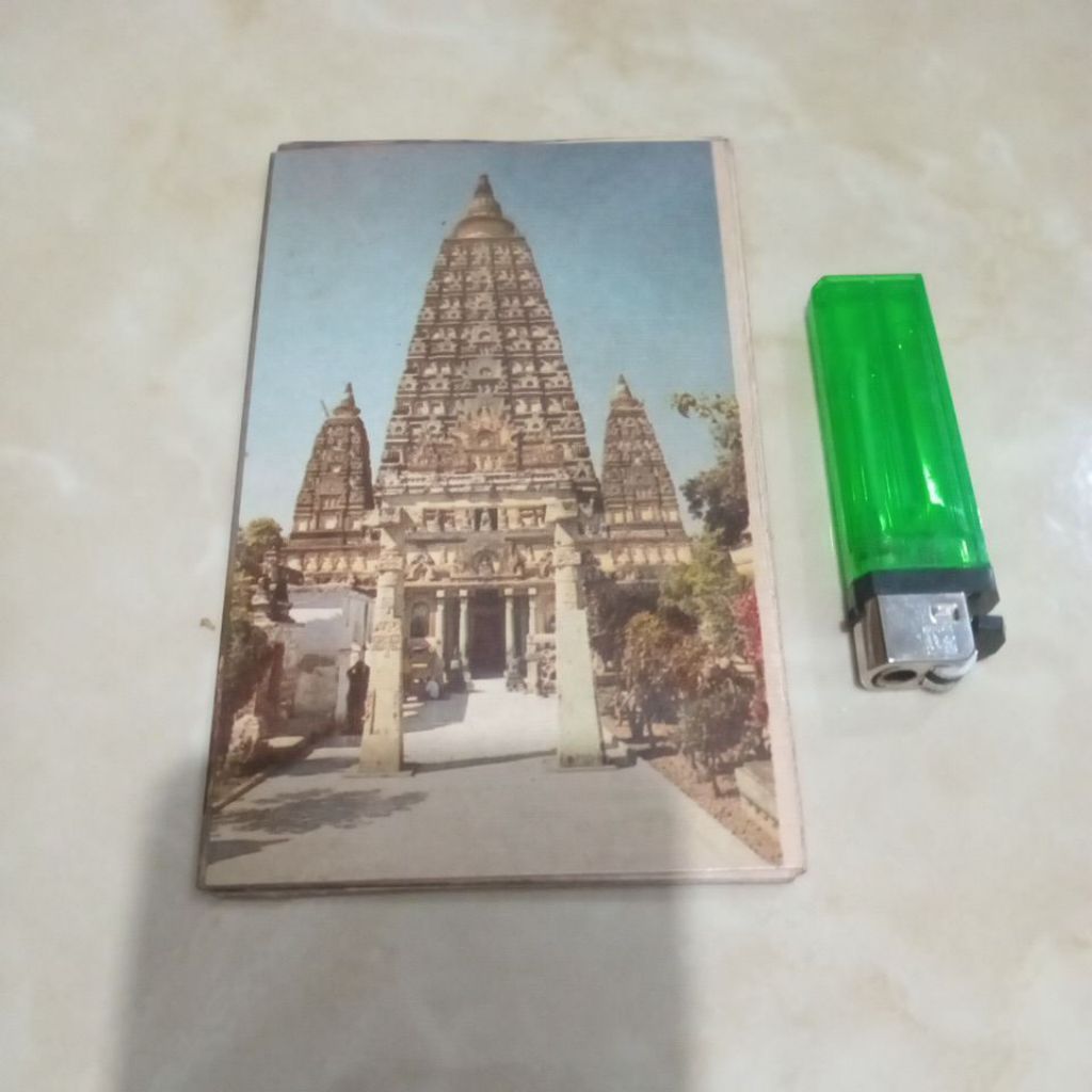 Kartu Pos Booklet Langka Antik Wihara Mahabodhi Bodh Gaya, Bihar India