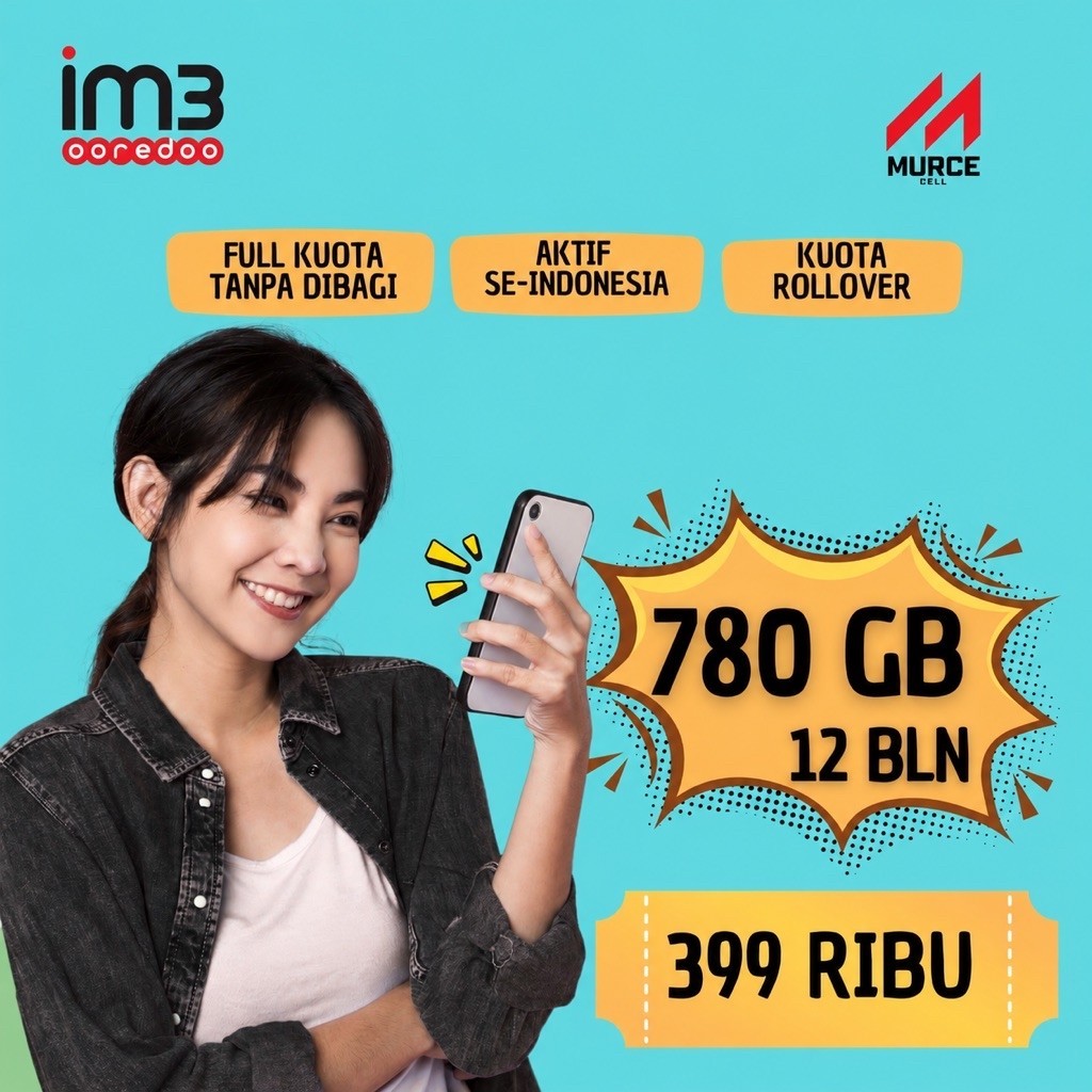 KARTU PERDANA INDOSAT 780 GB MASA AKTIF 1 TAHUN