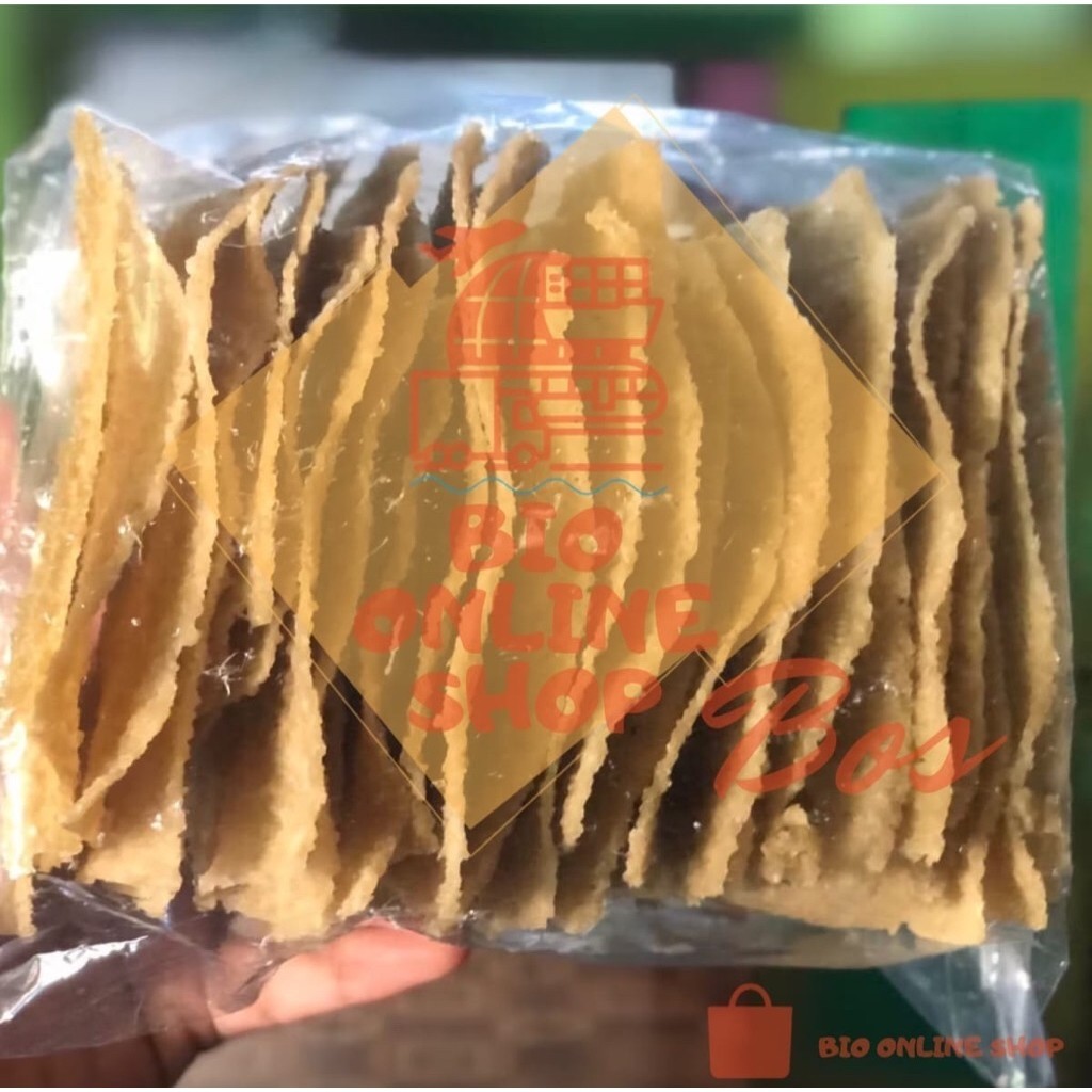 kerupuk puli merk benang raja asli/kerupuk puli 250gr/ kerupuk gendar