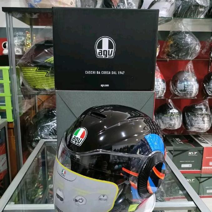 HELM AGV ORBYT SUN MOON BLACK half face