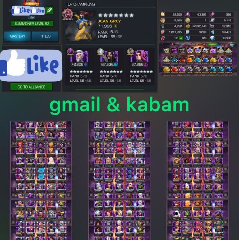 Akun Marvel Contest of Champions (MCoC)