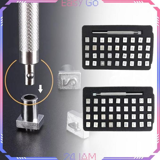 TSP 3mm/6mm Stempel Huruf Dan Angka Lengkap Alat Kerajinan DIY Stempel Huruf Alphabet Stempel Abjad 