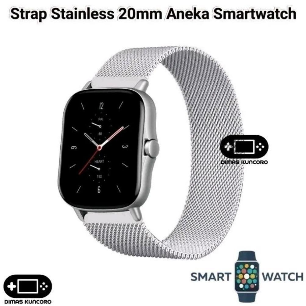 Strap Stainless Steel 20mm dt no.1 dt88 dt89 dt93 dt94 dt96 dt102 tali jam smartwatch