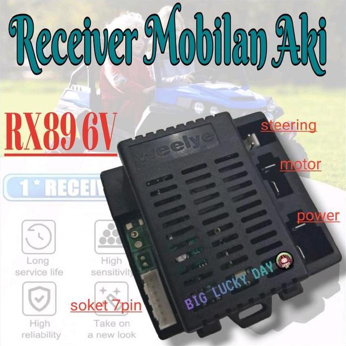 RECEIVER REMOT WEELYE RX89 6V 7PIN MOBIL AKI MODUL IC RESEIVER RECIVER RX 89 PENGGANTI RX60 6VOLT 7 