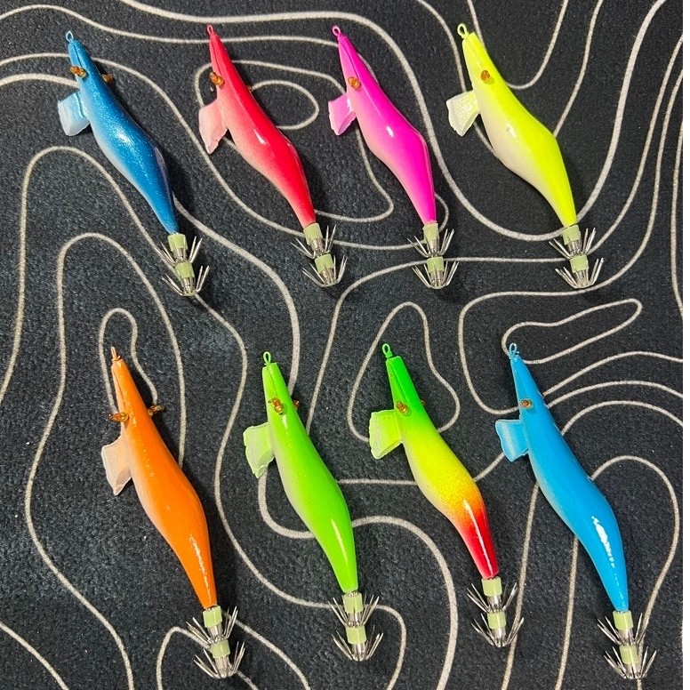 umpan cumi kayu lokal Egi Fishing 2.0 banyak pilihan warna umpan nus Egi kayu