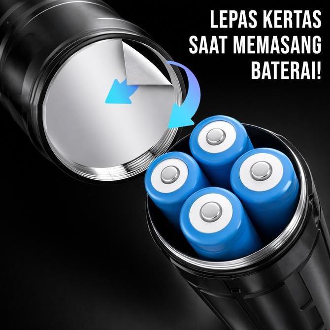SUKSESTECH SENTER ELEGAN 5 MODE CAHAYA TERANG ZOOM IN OUT MULTIFUNGSI ALUMINIUM FREE BOX G600