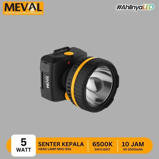 MEVAL SENTER KEPALA LED HEAD LAMP 5 WATT
