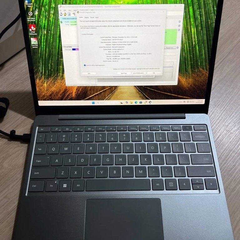 MICROSOFT SURFACE LAPTOP GO 2 I5-1135G7 8GB RAM 128GB SSD MULUS
