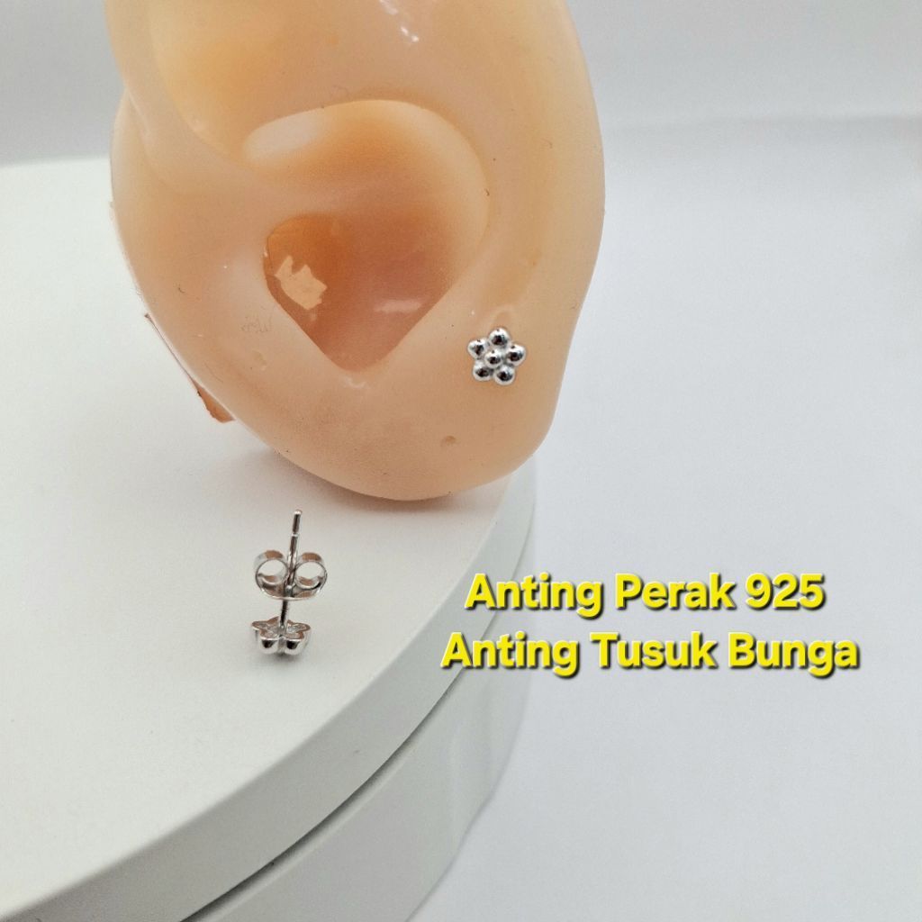 Giwang perak silver 925 giwang bunga