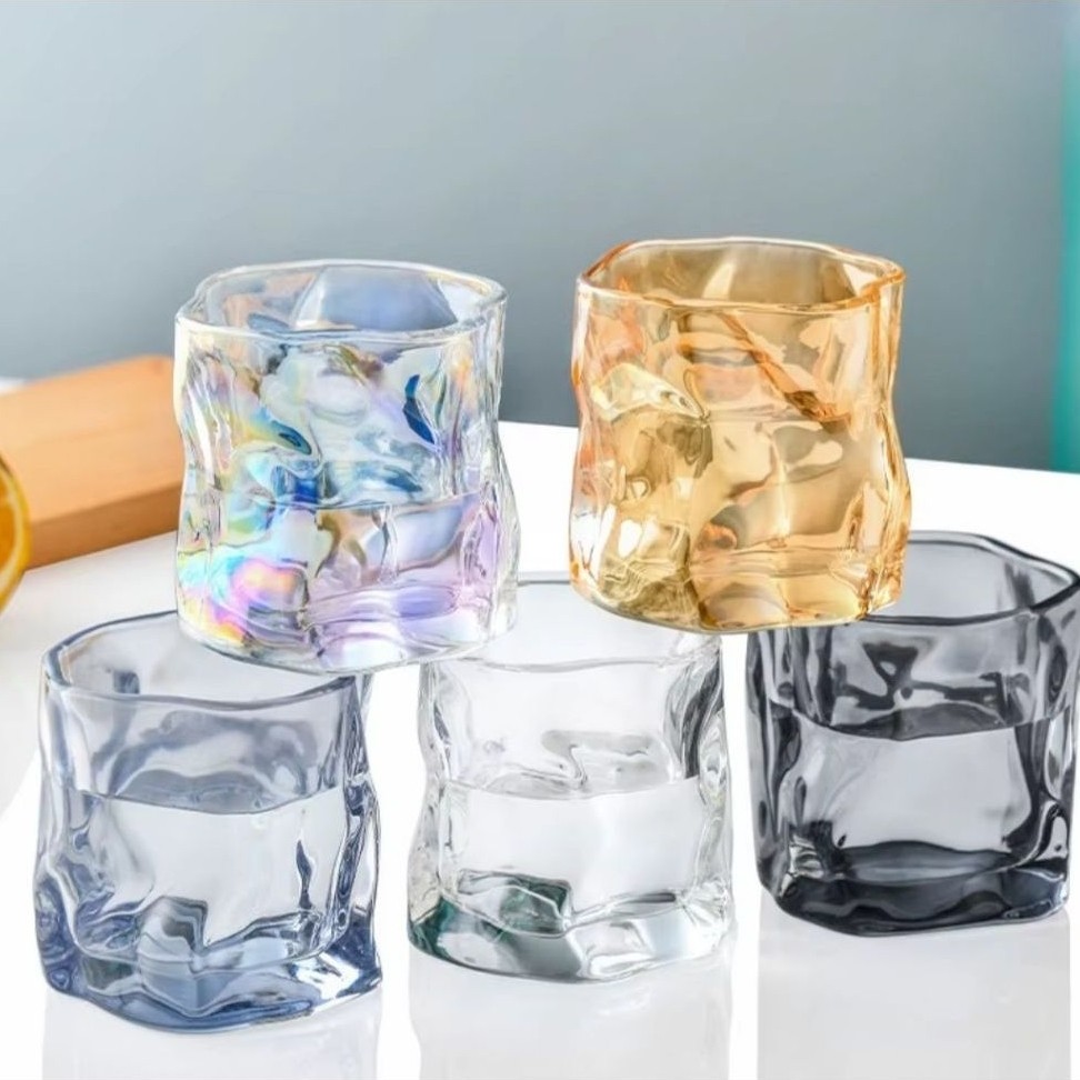 Mini Glass Bening Aesthetic / Gelas Kecil Cantik / Furnitur Kaca / Gelas Mini Serbaguna 180ml