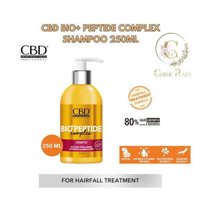 CBD BIO+PEPTIDE COMPLEX Shampoo 250ml | Rambut Rontok - CBD BIO Shampoo 250ml