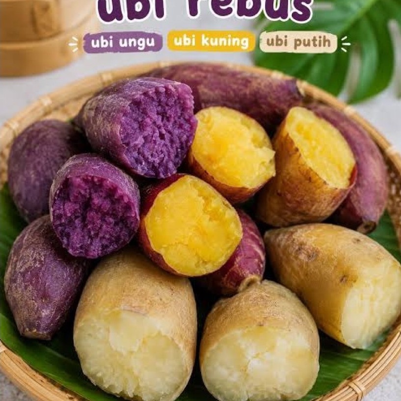Ubi Rebus Ubi Ungu Ubi Kuning Ubi Putih Cemilan Kentang Halus