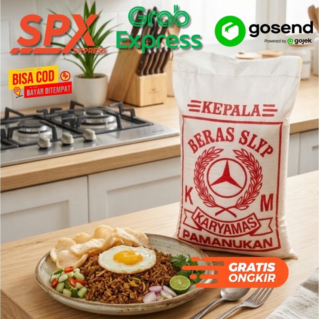 BERAS PERA PAMANUKAN (BERAS KHUSUS NASI GORENG/NASI PADANG) - Beras Slyp - Beras Pera Karyamas