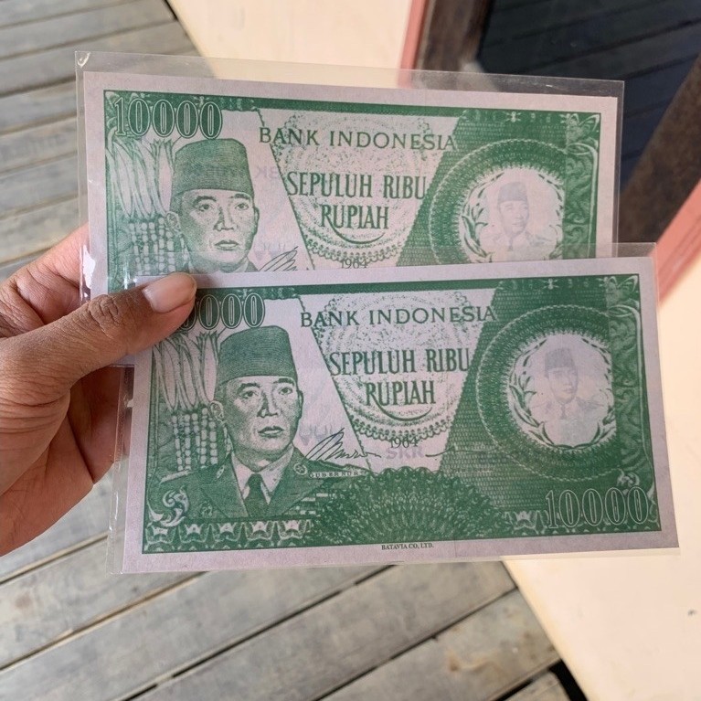 Uang 10000 Bung Karno 1964 Untuk 2 Lembar