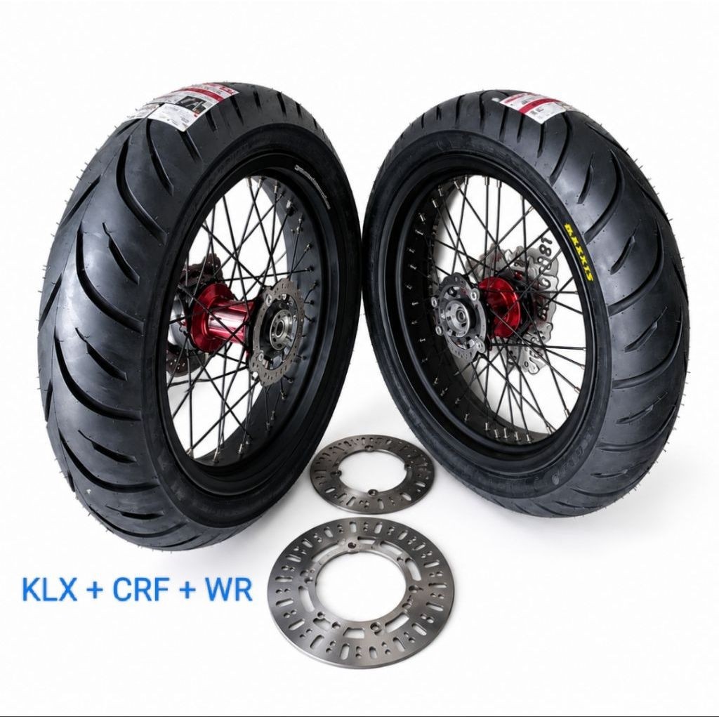 Sepaket Vleg SuperMoto KLX 150 BF Dtracker /Honda CRF 150 WR155 Vleg 250-350 Ring 17 Tromol  Bearing