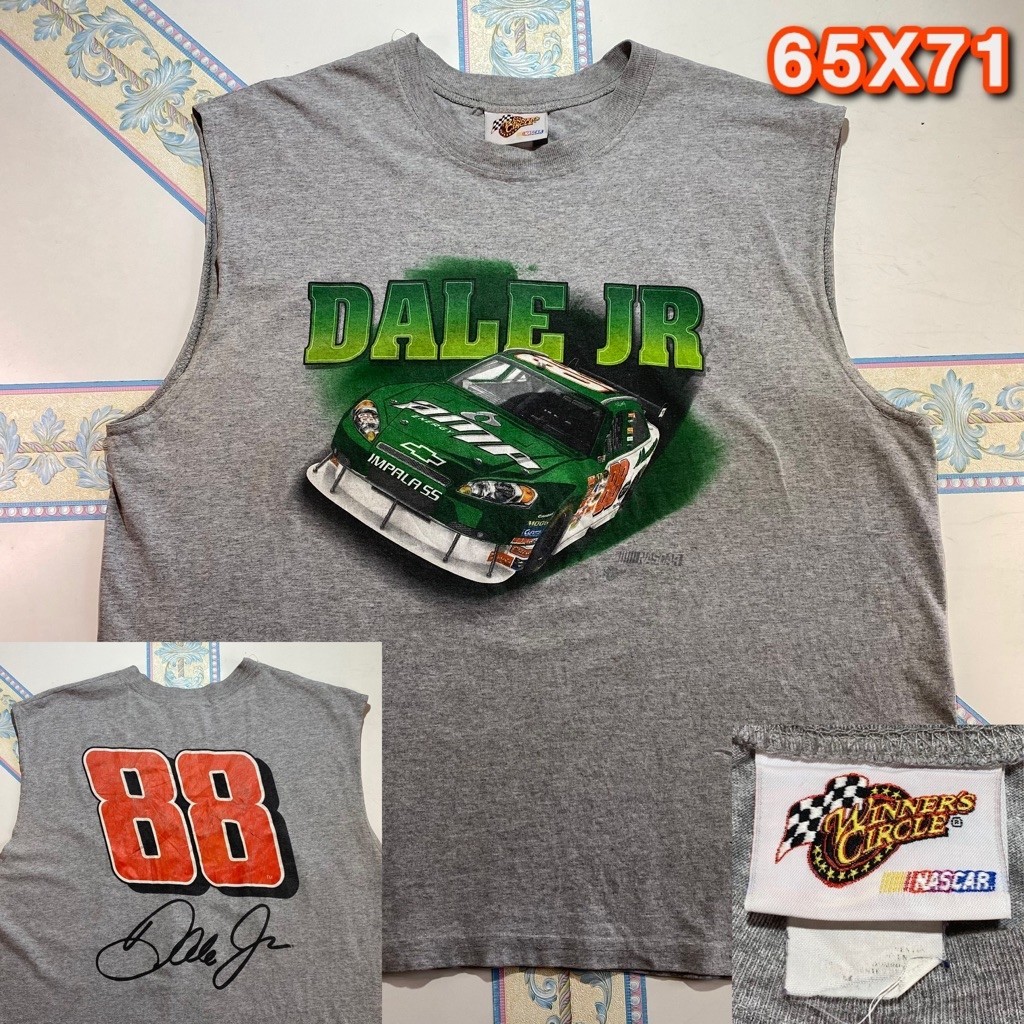 Kaos second Singlet / Tank Top Balap NASCAR original Dale Jr 88 Winners Circle Warna Abu-Abu