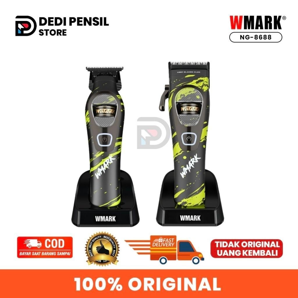 WMARK NG 8688 KIT OUTER ROTOR BLDC BARBER KIT HAIR COMBO CLIPPER & TRIMMER