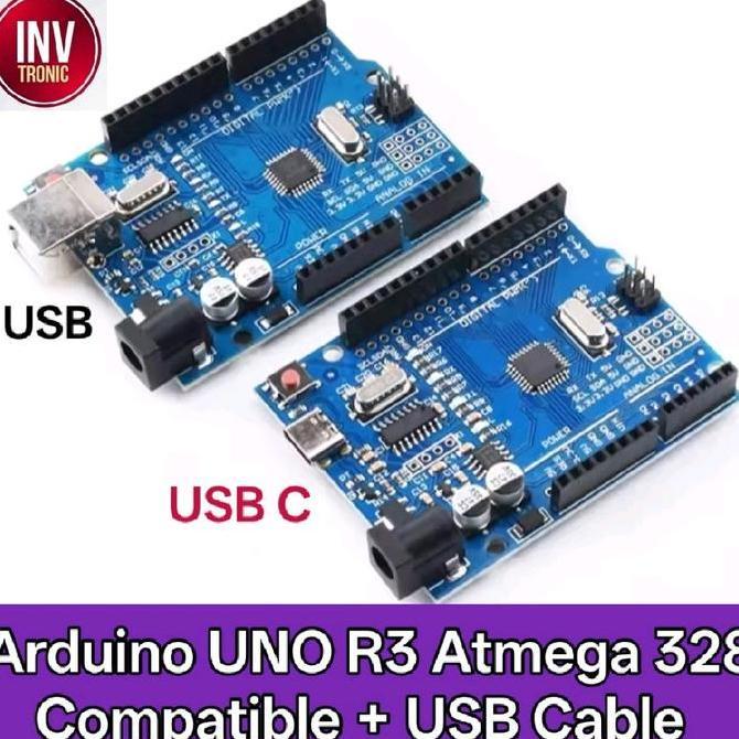 Arduino UNO R3 Atmega 328 Compatible + USB Cable / USB C Cable