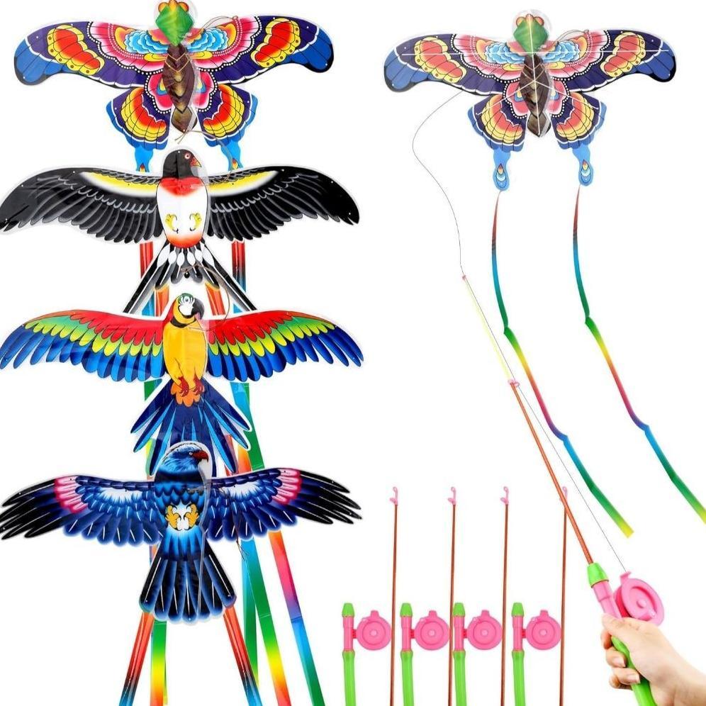 MAINAN ANAK LAYANG LAYANG UKURAN BESAR 40CM MOTIF PRINCES DAN BURUNG 1SET JORAN BERUKURAN BESAR Main