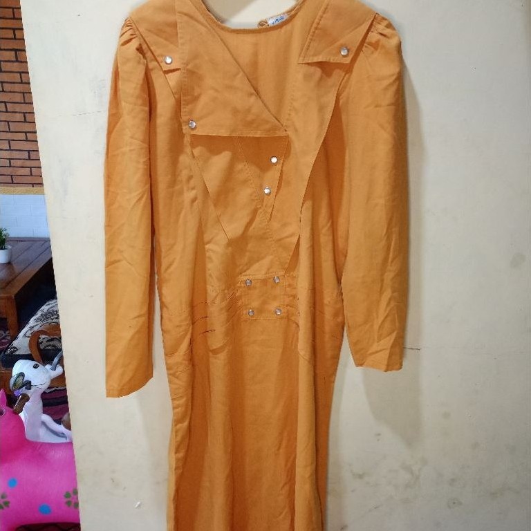 Gamis Mustard/gamis Mustard murah/gamis Preloved