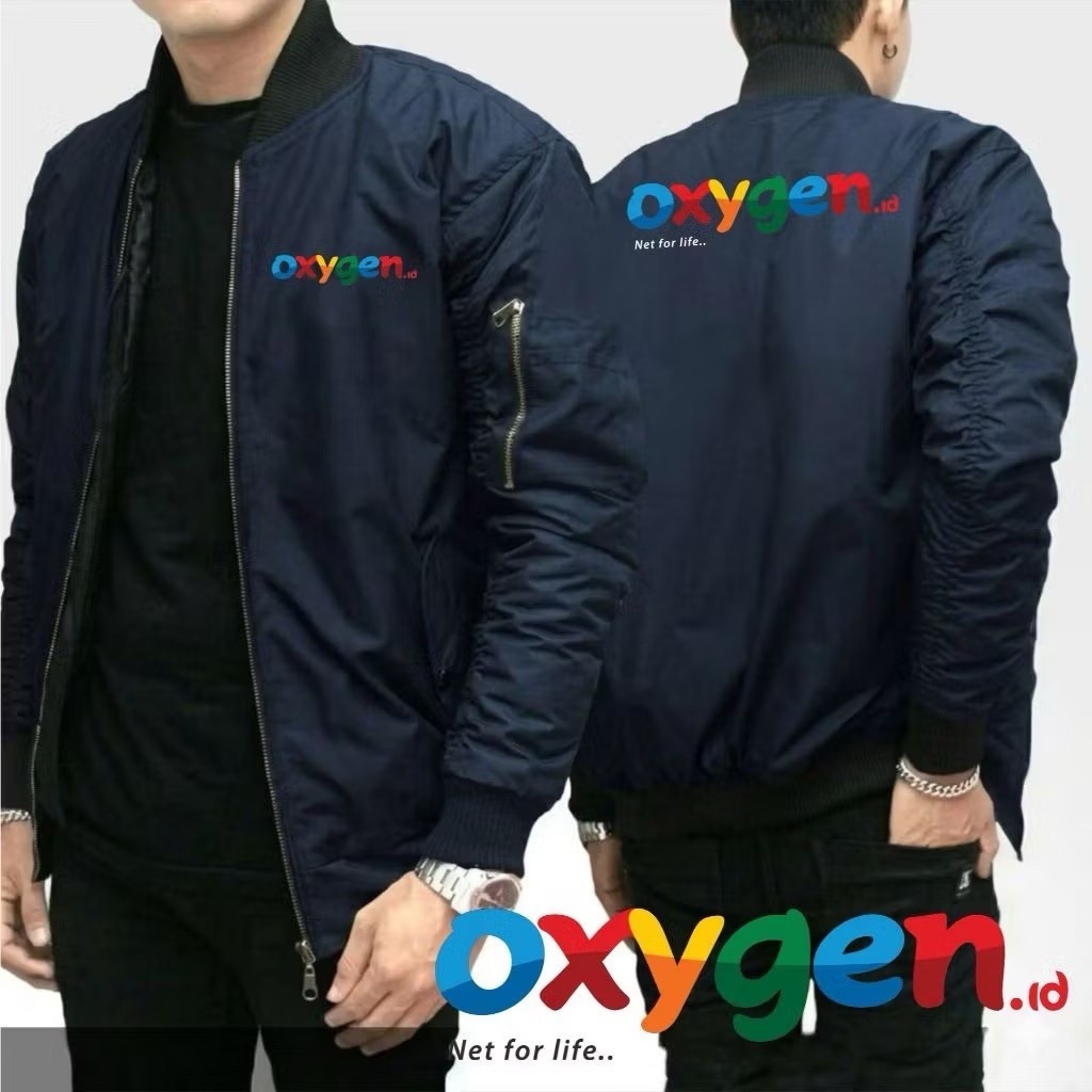 JAKET BOMBER OXYGEN NET FOR LIFE/ BOMBER WIFI TERBARU