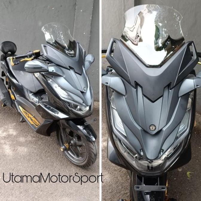 Tameng Windshield pcx-160 new Model FORZA Spion Windshield MHR RACING