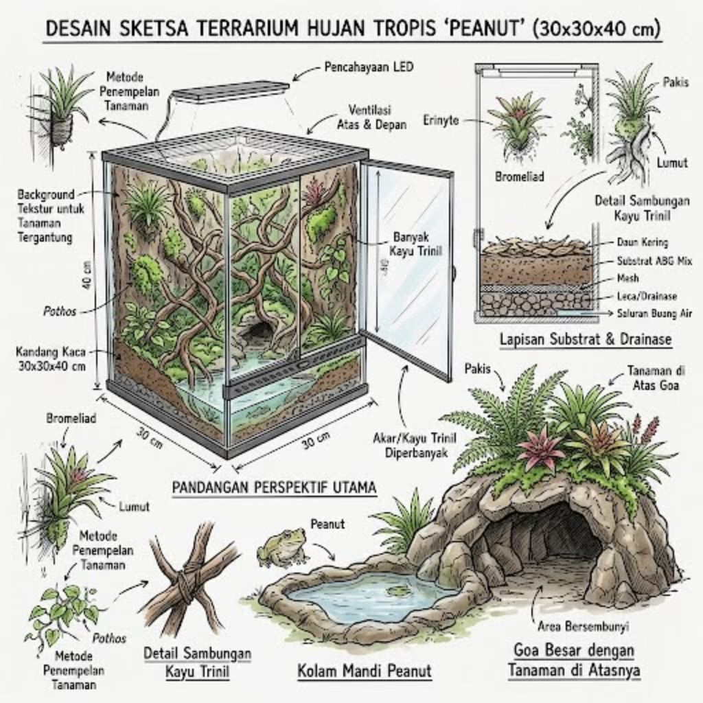 Vivarium Custom Dumpfrog 30x30x40
