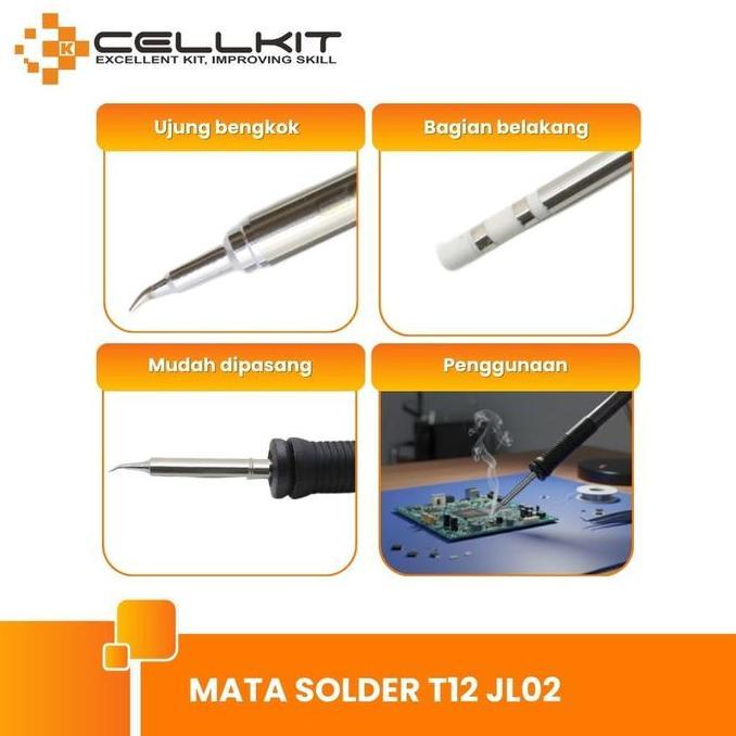Cellkit Mata Solder T12 Ils Lancip, Jl02 Bengkok, K Pisau, Ks Pisau Kecil Seri T12D T12X T12 Pro St9