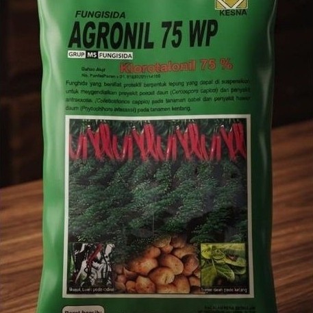 Fungisida Agronil 75 WP 500gr Kresna Klorotalonil 75% untuk Tanaman Kedelai