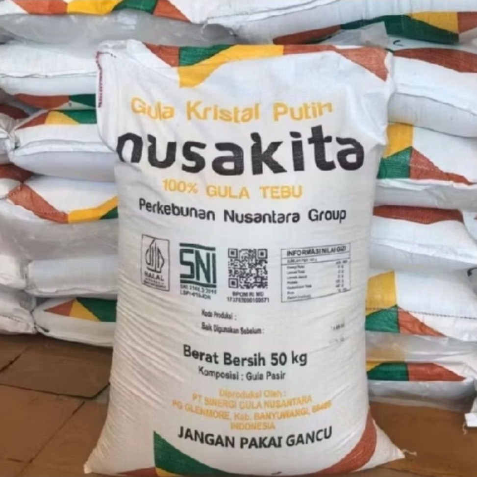 1 Sak Gula Pasir Nusakita 50 Kg Ready COD/Gula Pasir Loss 50kg