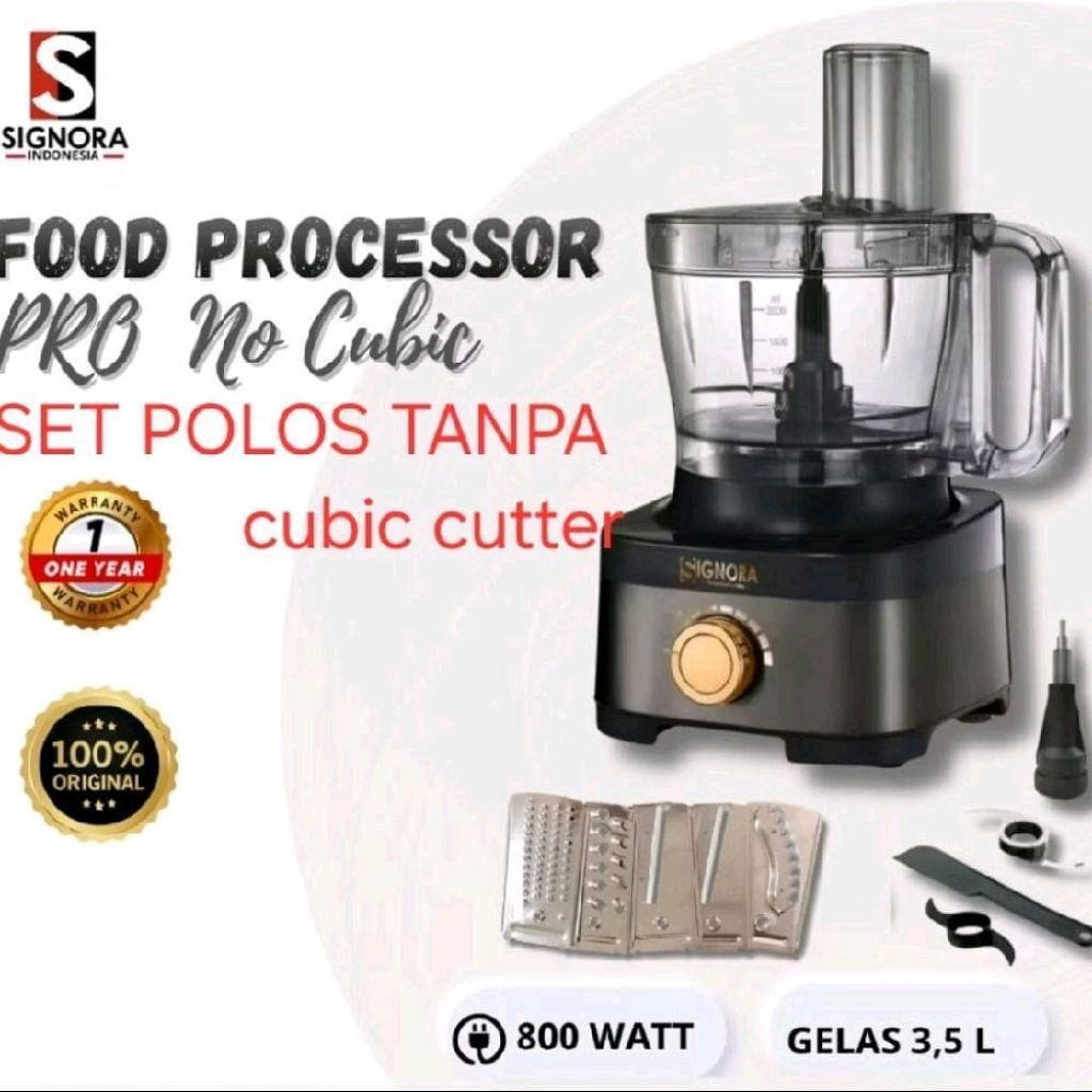 Signora New Food Processor Pro Tanpa Cubic Cutter Dark GREY/ Food Processor Signora