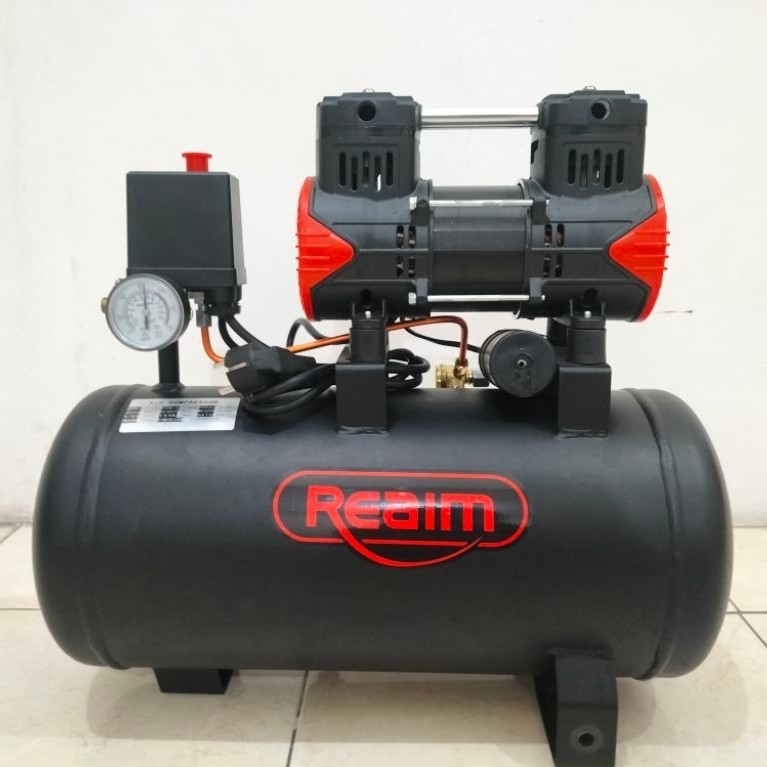 Reaim Kompresor Angin Listrik 36L Oilless Kompresor Listrik 1100W Mesin Pompa Angin Kompresor