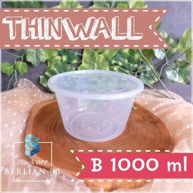 (Good) Thinwall Bulat 1000 ml Thinwall Mangkok Plastik 1000ml Thinwall Bowl