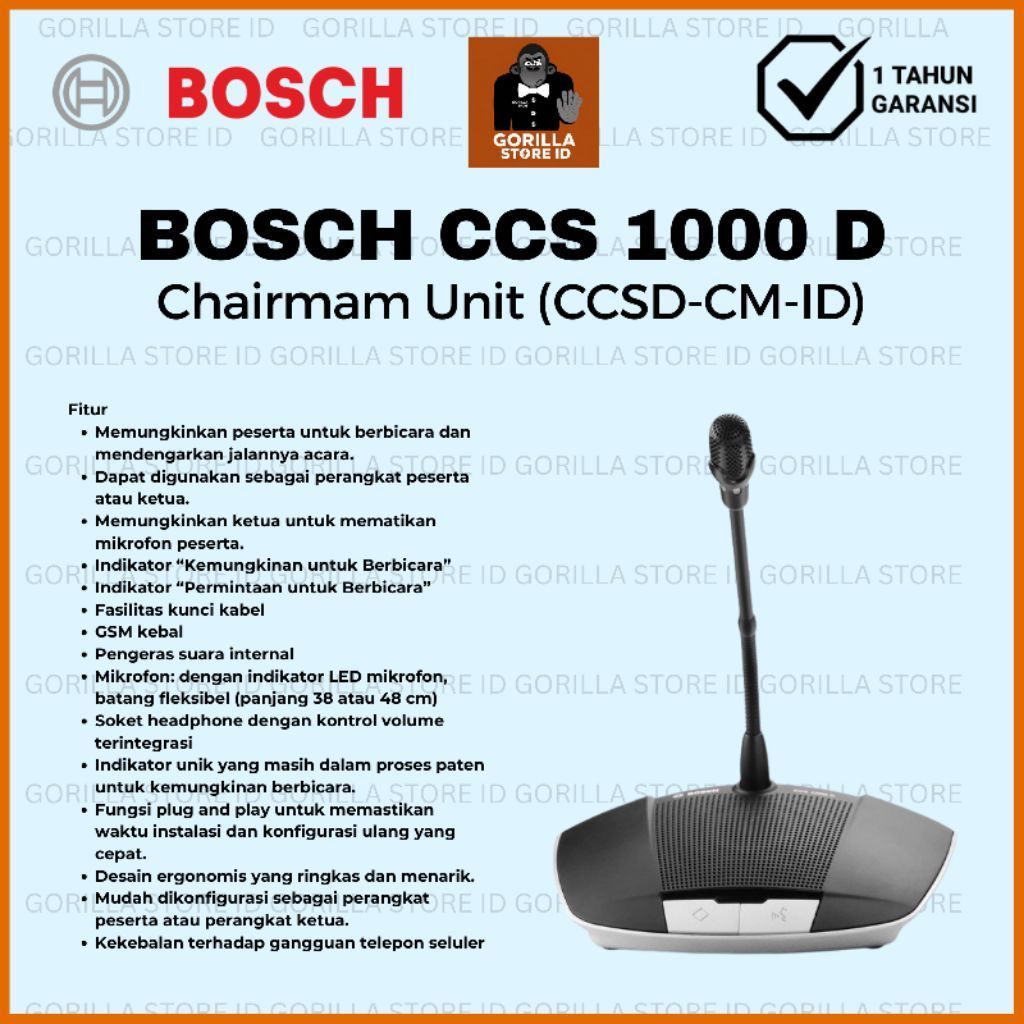 BOSCH CCS 1000 D Chairman Unit CCSD-CM-ID