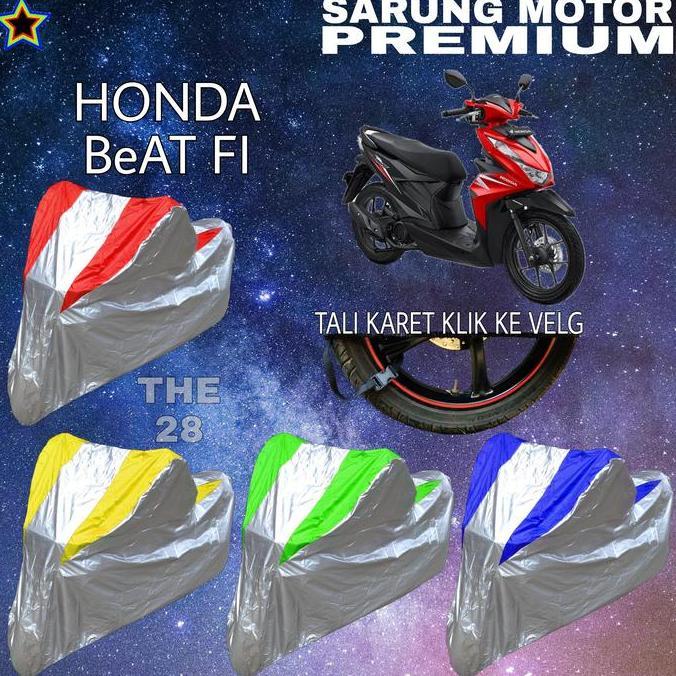 DF231 >> Cover Motor Penutup HONDA BeAT FI Silver KOMBINASI Mantel WATERPROOF
