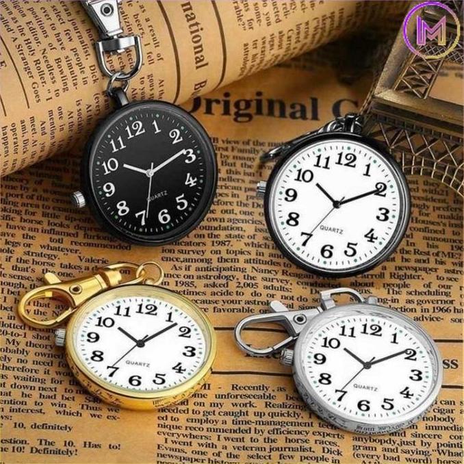 CORNUE Jam Saku Perawat Medis / Jam Saku Perawat Medis Mini/Jam Saku Perawat Medis Mini Stainless Ga