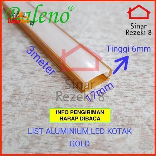 List Lampu LED Strip GOLD / List Rel Lampu Rumah Cover Aluminium Rulam