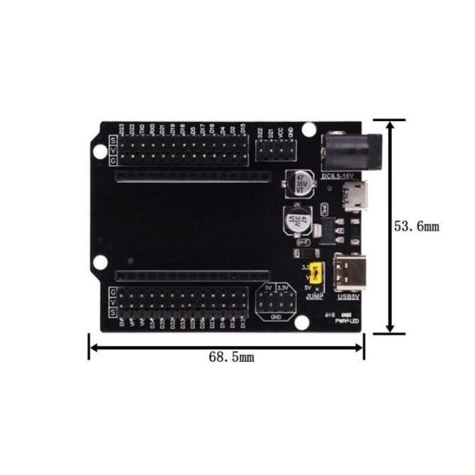 Expansion Board Shield For Esp32 Esp 32 Wroom 30Pin Base Plate