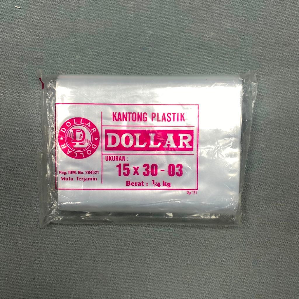 Kantong Plastik DOLLAR 03 ukuran 10x30, 15x30, 12x25